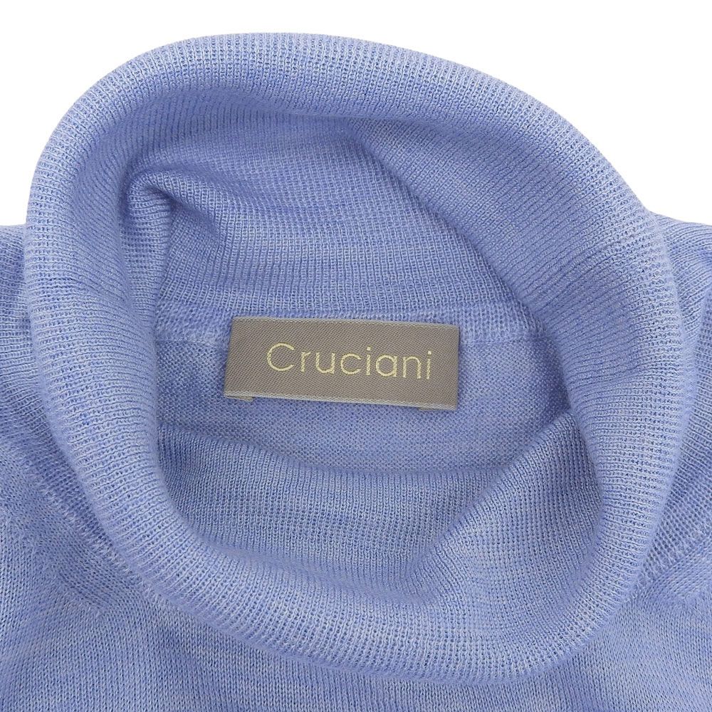 【美品】クルチアーニ タートルネック ニット セーター ブルー Mサイズ Cruciani - 【美品】クルチアーニ タートルネック ニット セーター