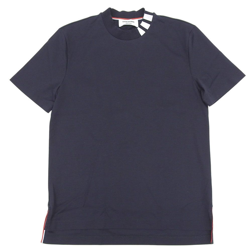 THOM BROWNE トムブラウン 美品 コットン モックネック 半袖Tシャツ