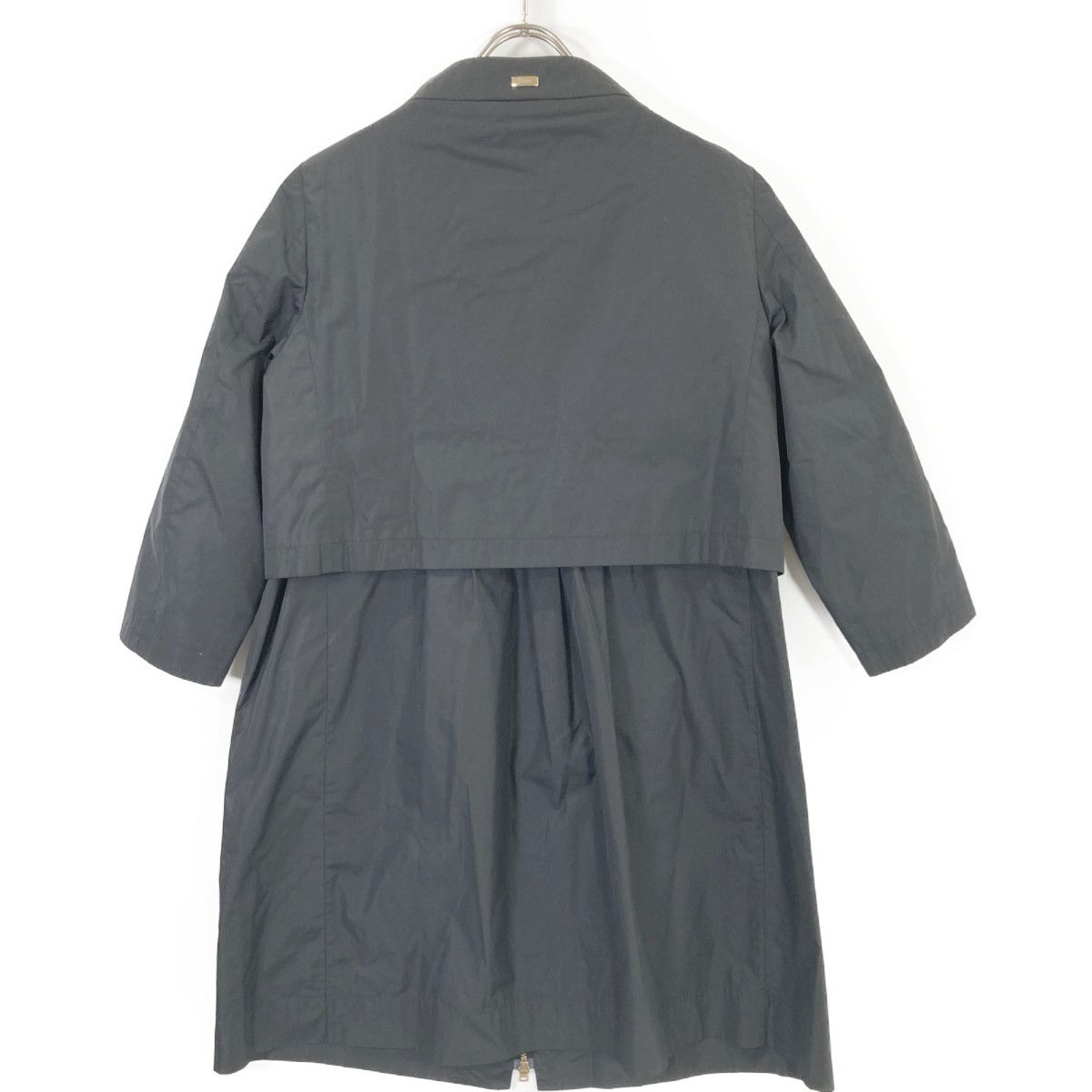 HERNO ヘルノ ﾌﾞﾗｯｸ CA0072D ﾌﾗﾜｰﾃﾞｻﾞｲﾝ ﾆｰﾚﾝｸﾞｽｺｰﾄ 40 - メルカリ