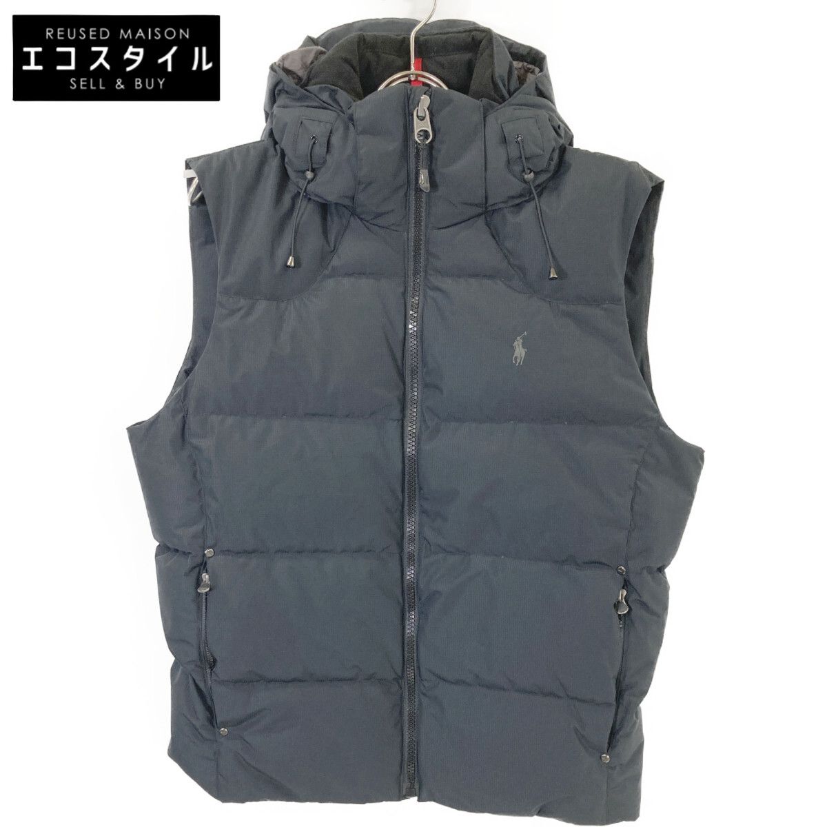 POLO RALPH LAUREN ポロ ラルフローレン ﾈｲﾋﾞｰ TYROL ﾌｰﾃﾞｯﾄﾀﾞｳﾝﾍﾞｽﾄ FILL VEST Ⅿ