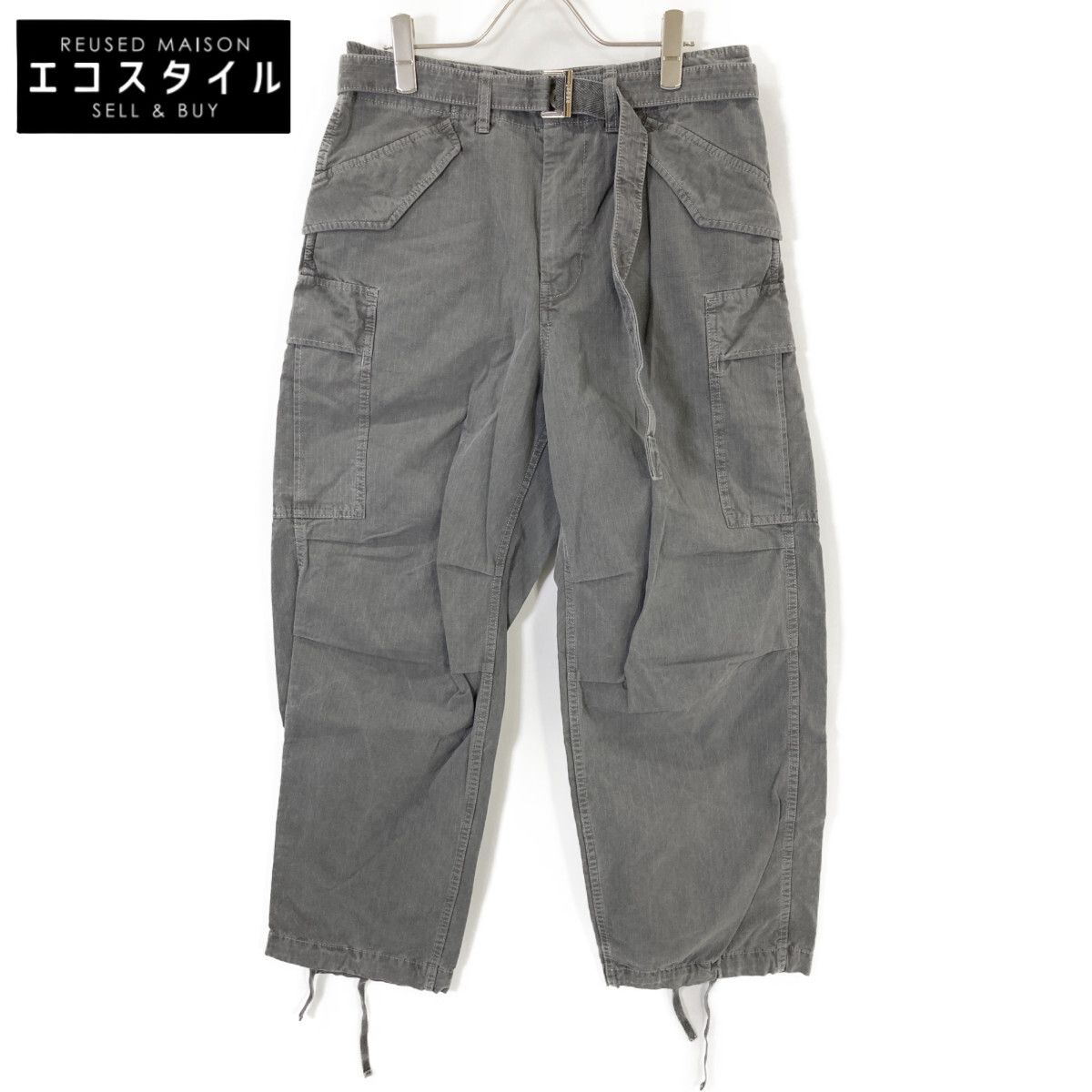 sacai サカイ 24-03500M ｸﾞﾚｰ Garment Dye Rip Stop Pants 1 - メルカリ