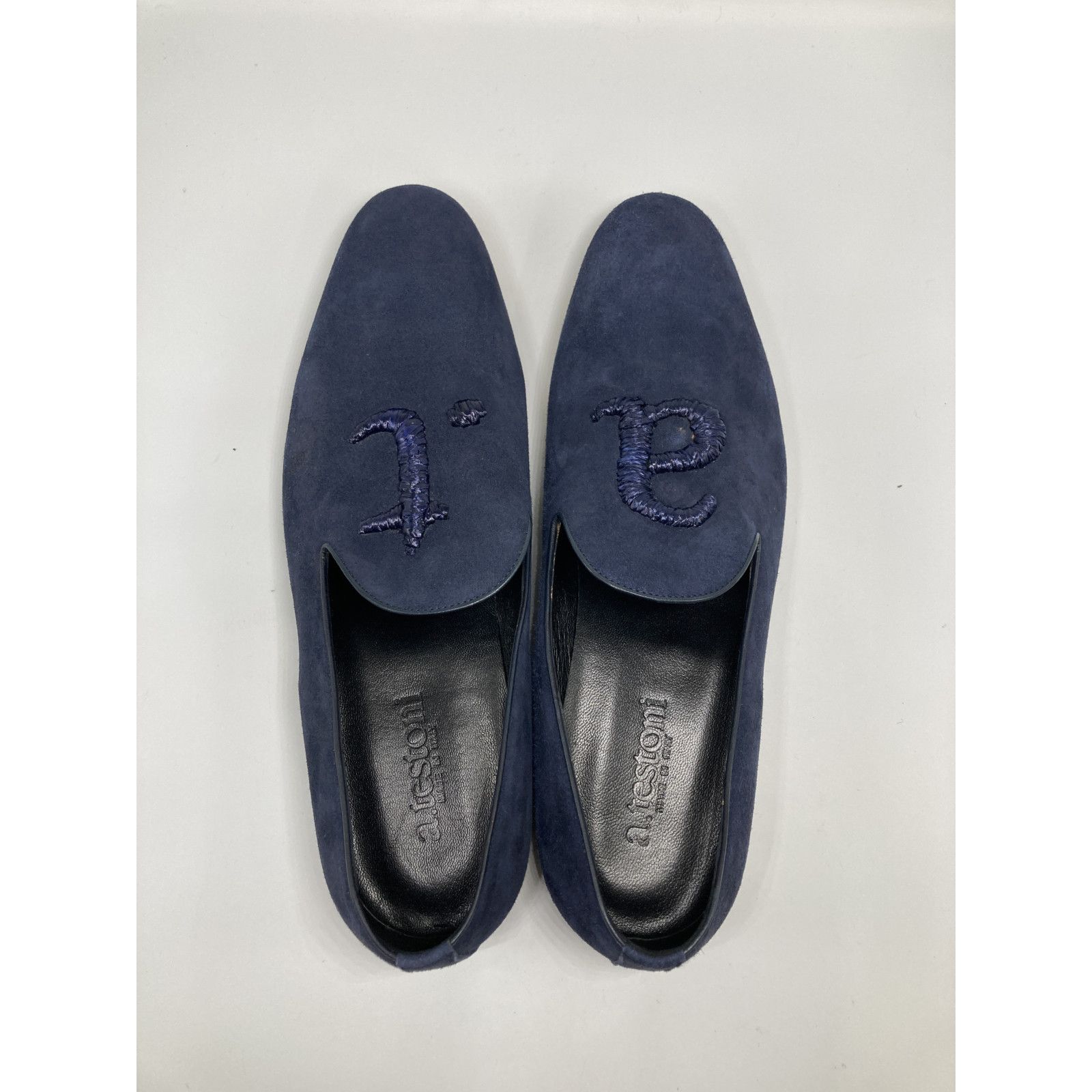 a.testoni ア テストーニ M47509POH スエード ロゴ刺繍 スリッポン 8 1