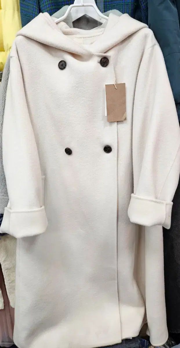 オーバーサイズ ハンドメイド WHO フード ウール コート L