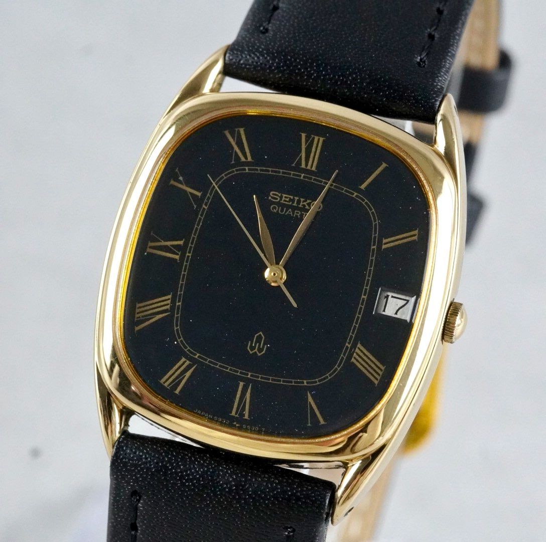 SEIKO クォーツ 腕時計 黒 アンティーク 新品電池交換済SEIKO セイコー 