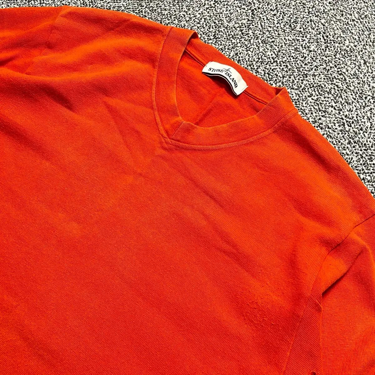 STONE ISLAND ストーンアイランド オレンジ クルーネック ニット 