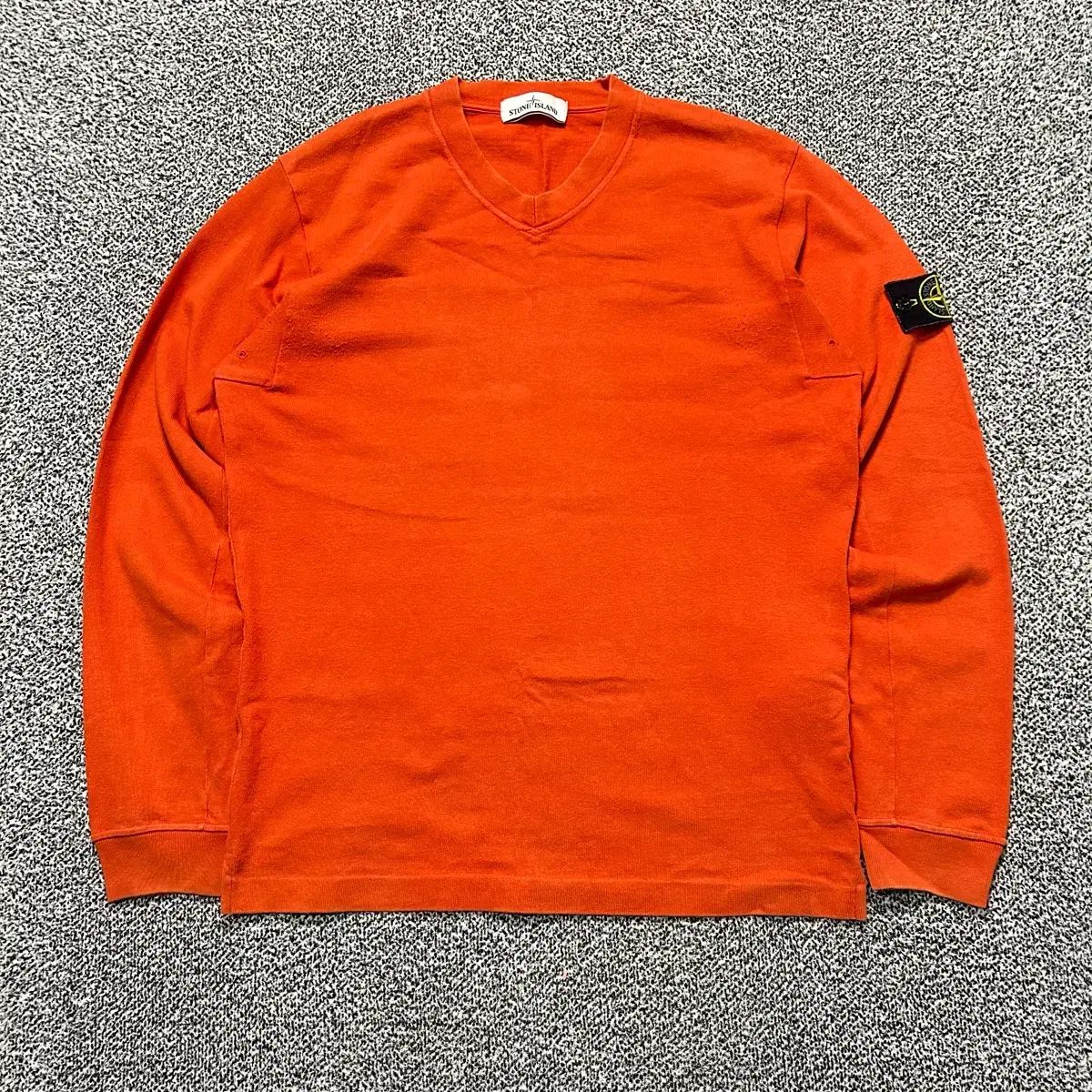 ストーンアイランド オレンジ コットン ニット 7815507D8 Lサイズ