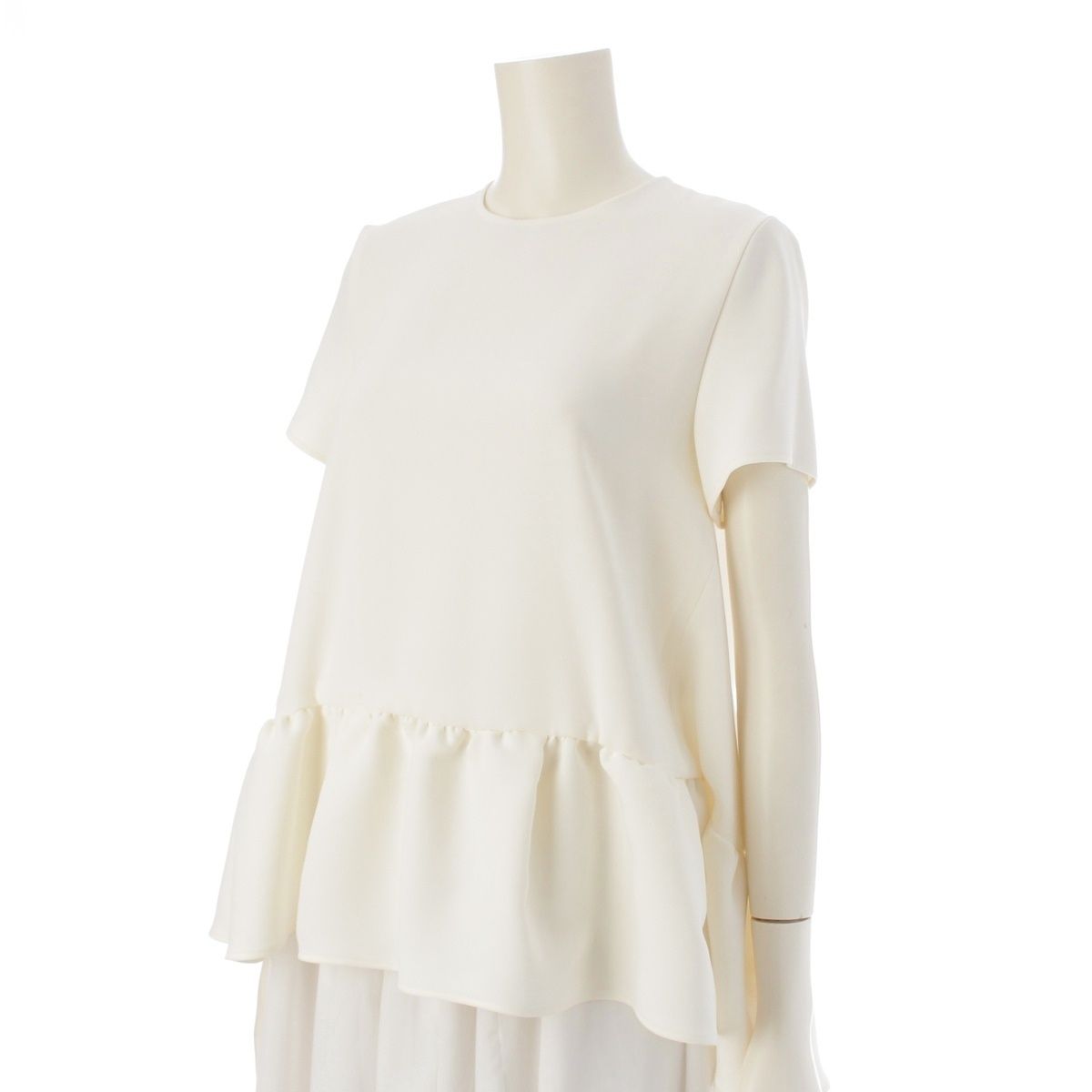 ヨーコチャン 23年 ハーフスリーブ ギャザー ブラウス トップス YCB