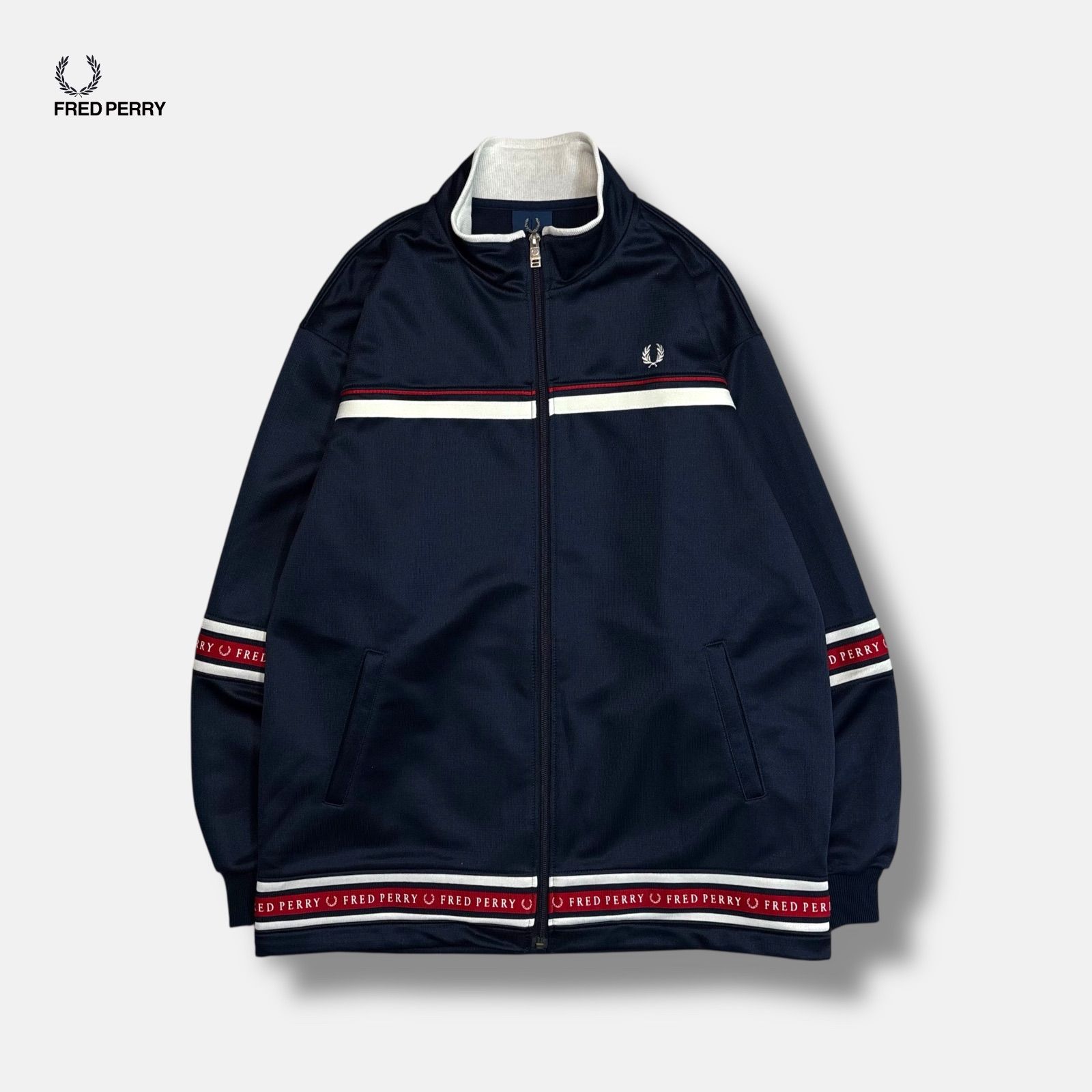 FRED PERRY トラックジャケット y2k ネイビー M - メルカリ