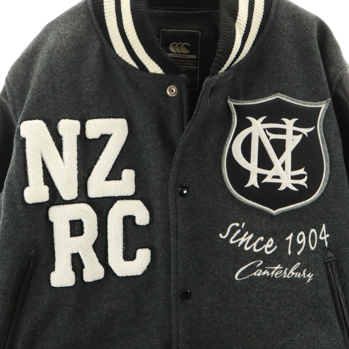 CANTERBURY OF NEW ZEALAND 牛革袖切替スタジャン L CANTERBURY OF NEW ZEALAND 牛革袖切替スタジャン L