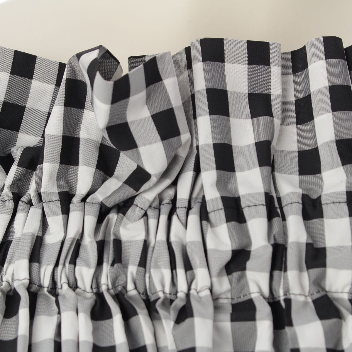 シーニュ CYGNE LILIANE フリル ギャザー オフショルダー ギンガム