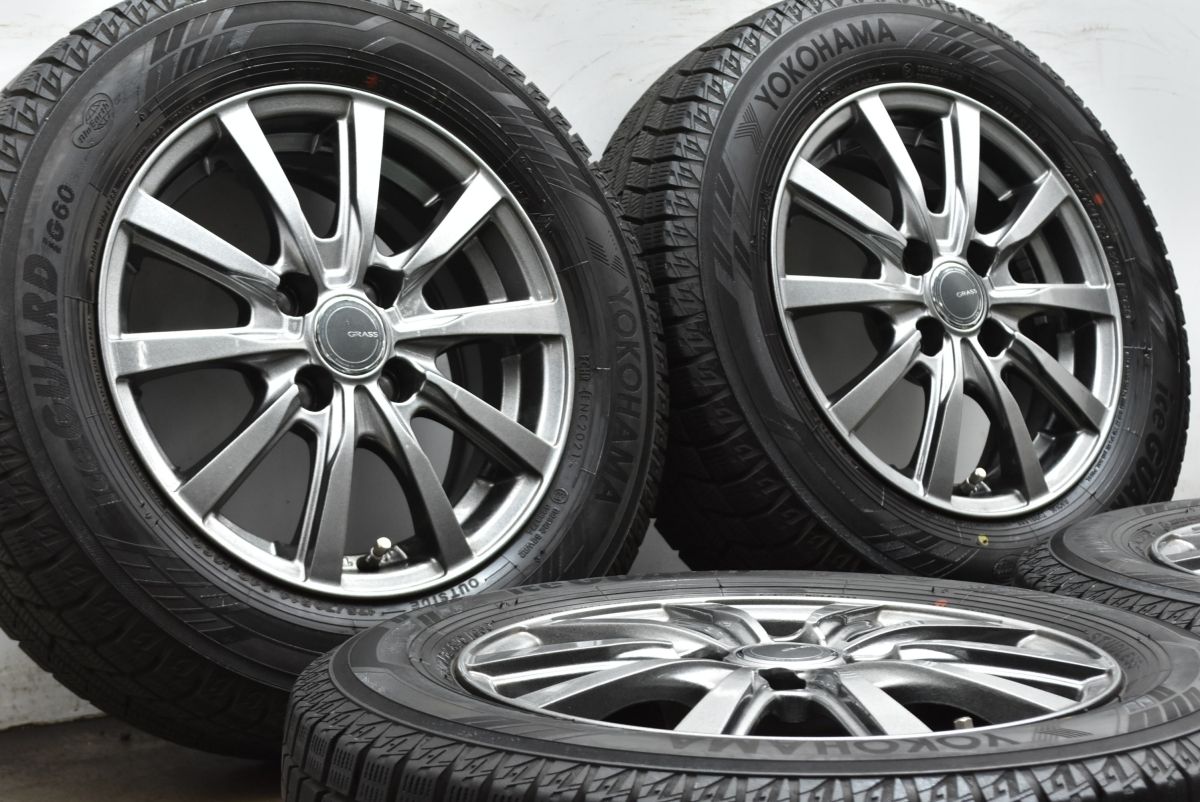 バリ溝 グラス 14 in 5 J 53 PCD 100 ヨコハマ アイスガード iG 60 175 70 R フィールダー アクア ヴィッツ フィット デミオ キューブ