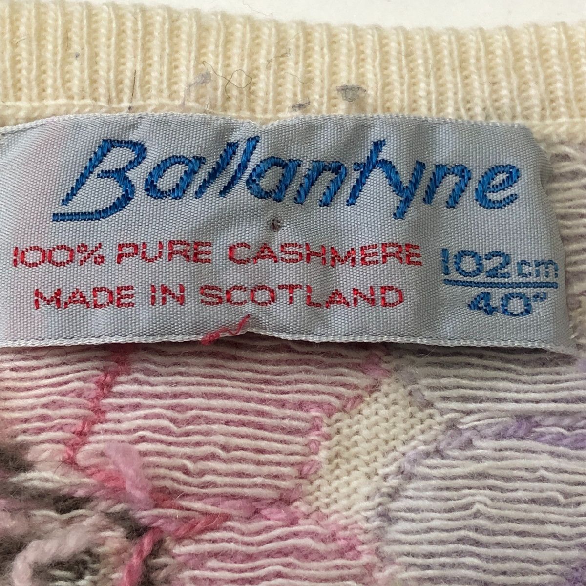 値下げ交渉歓迎】Ballantyne 花柄カシミヤニット 古着女子向け クルー