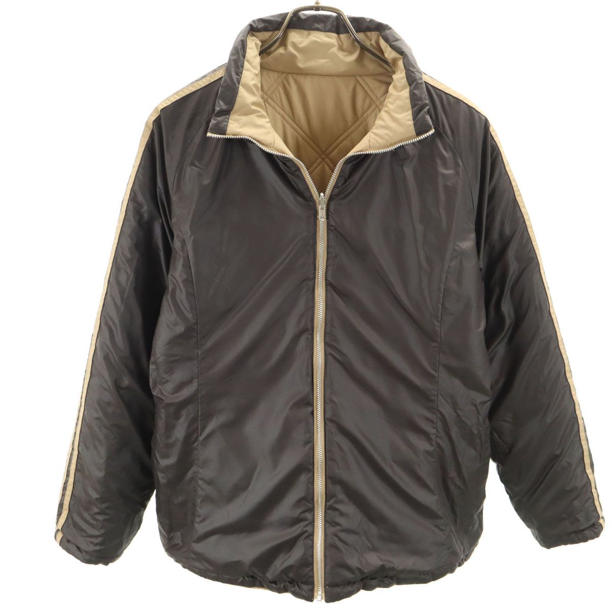 adidas アディダス リバーシブル 中綿ジャケット L チャコールブラウン