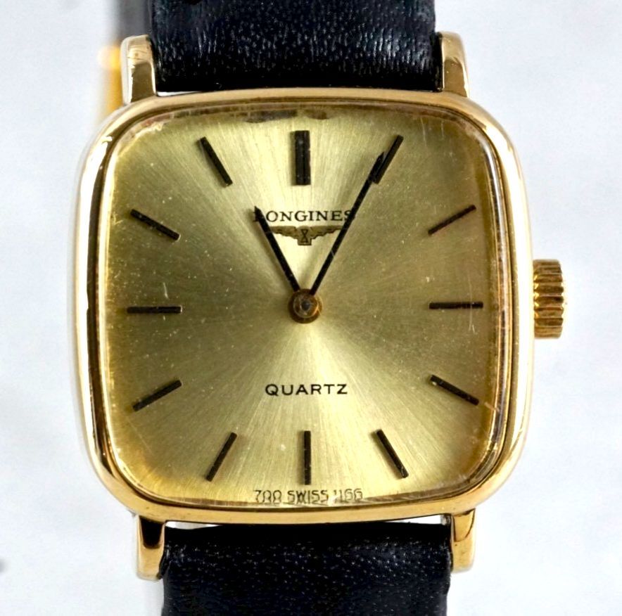 新品電池交換済】 LONGINES ロンジン スクエア ゴールド quartz