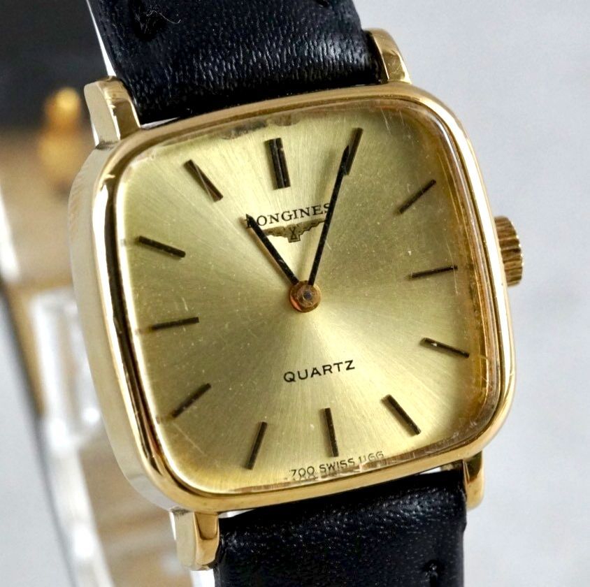 新品電池交換済】 LONGINES ロンジン スクエア ゴールド quartz