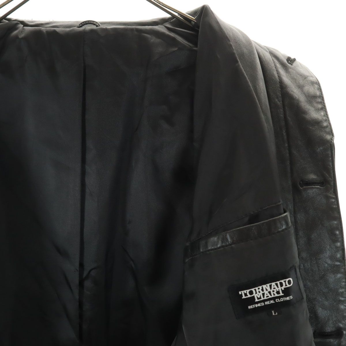 TORNADO MART トルネードマート レザーコート L ブラック メンズ 古着 