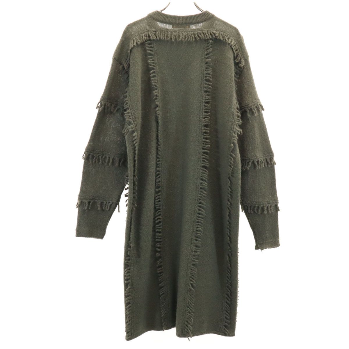 issey miyake by ALL STYLE イッセイミヤケ バイ オールスタイル 70 s オールスタイルタグ ヴィンテージ 長袖 ニット ロングワンピース オリーブ レディース 古着