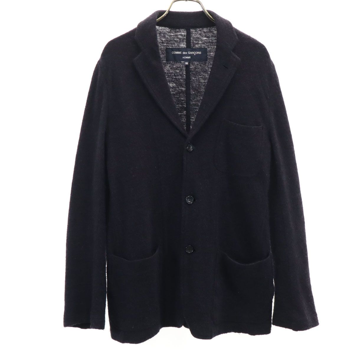 COMME des GARCONS HOMME コムデギャルソンオム 2008年 長袖 ニットカーディガン SS ネイビー メンズ 古着