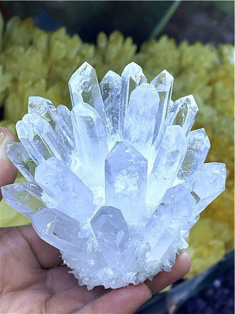 超綺麗高透明度水晶クラスターB1219/1F319/82B - メルカリ