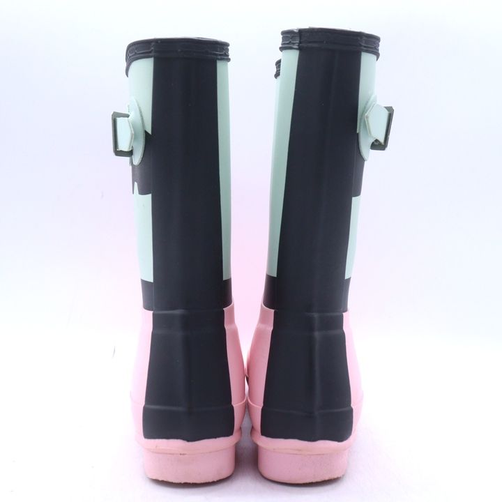  ハンター レインシューズ レインブーツ 長靴 ブランド レディース ピンク×グリーン HUNTER レインシューズ 長靴 レインシューズ
