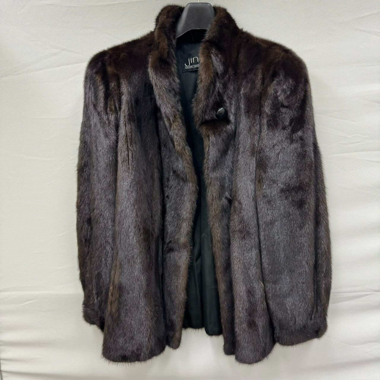 サガミンク jindo ファーコート 本毛皮 L 毛並み◎なめし柔らか 金サガ K【SAGA MINK】Jindo サガミンク 毛皮 ファーコート 12号 ブラウン