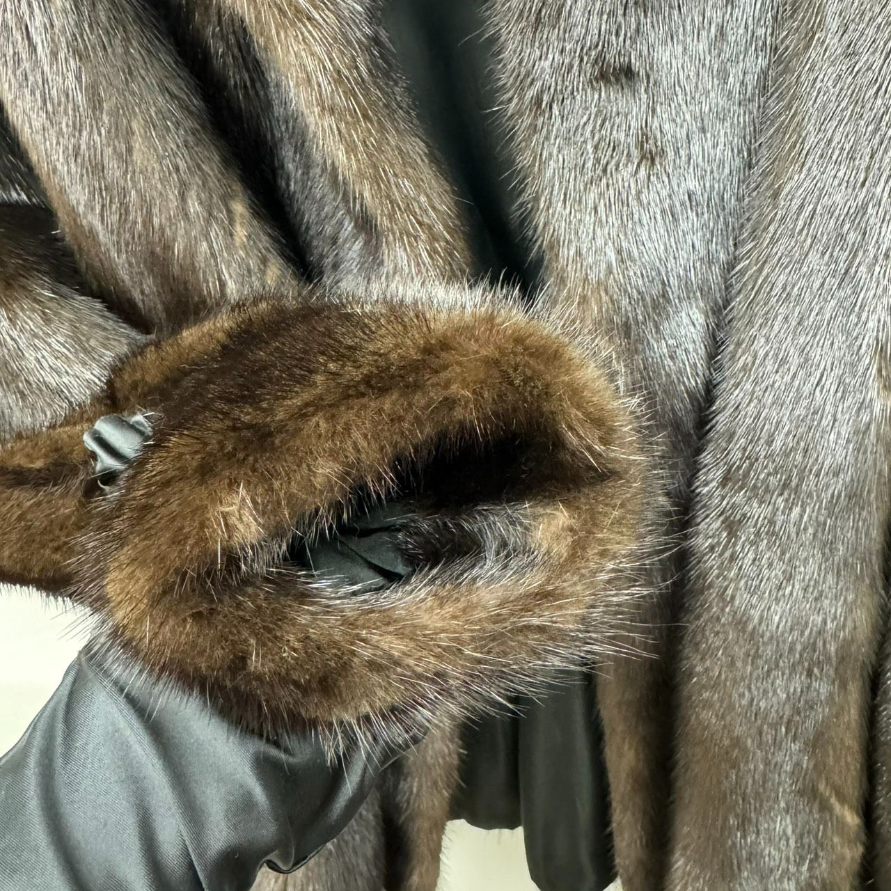 K【SAGA MINK】Jindo サガミンク 毛皮 ファーコート 12号 ブラウン