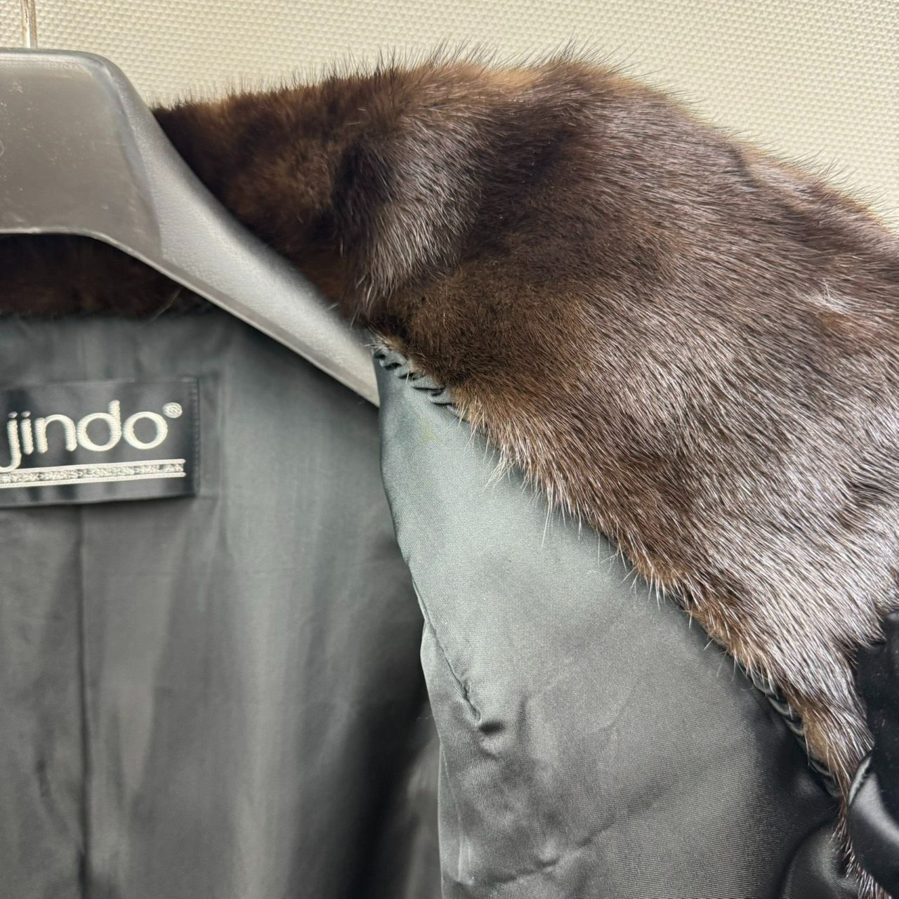 K【SAGA MINK】Jindo サガミンク 毛皮 ファーコート 12号 ブラウン