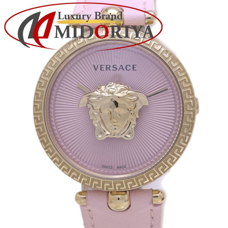 VERSACE ヴェルサーチ パラッツォ エンパイア 腕時計 レディース ステンレススチールx牛革 40222