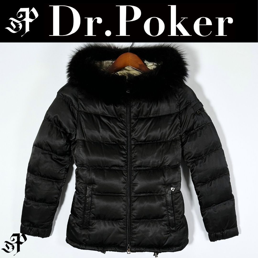 美品】PRADA トライアングルロゴ ラクーンファー ダウンジャケット