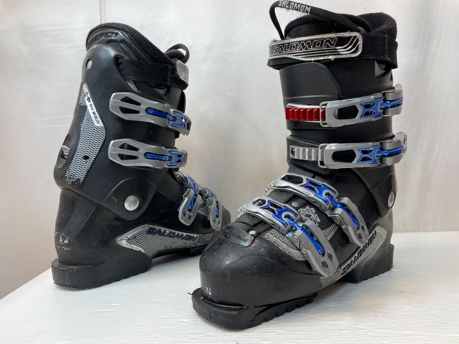 【美品】サロモン ELIOS XX スキーブーツ 26 ウィンタースポーツ 黒 ◇ スキー ブーツ Salomon elios XX 26.0 cm スキーブーツ サロモン