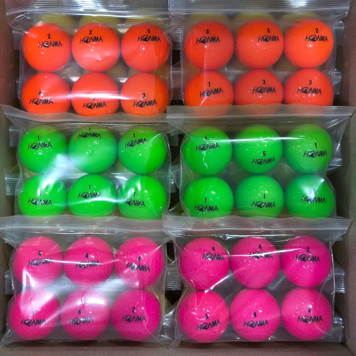 HONMA A級 光沢 COLOR ロストボール 120球 中古ゴルフボール u003c送料無料u003e