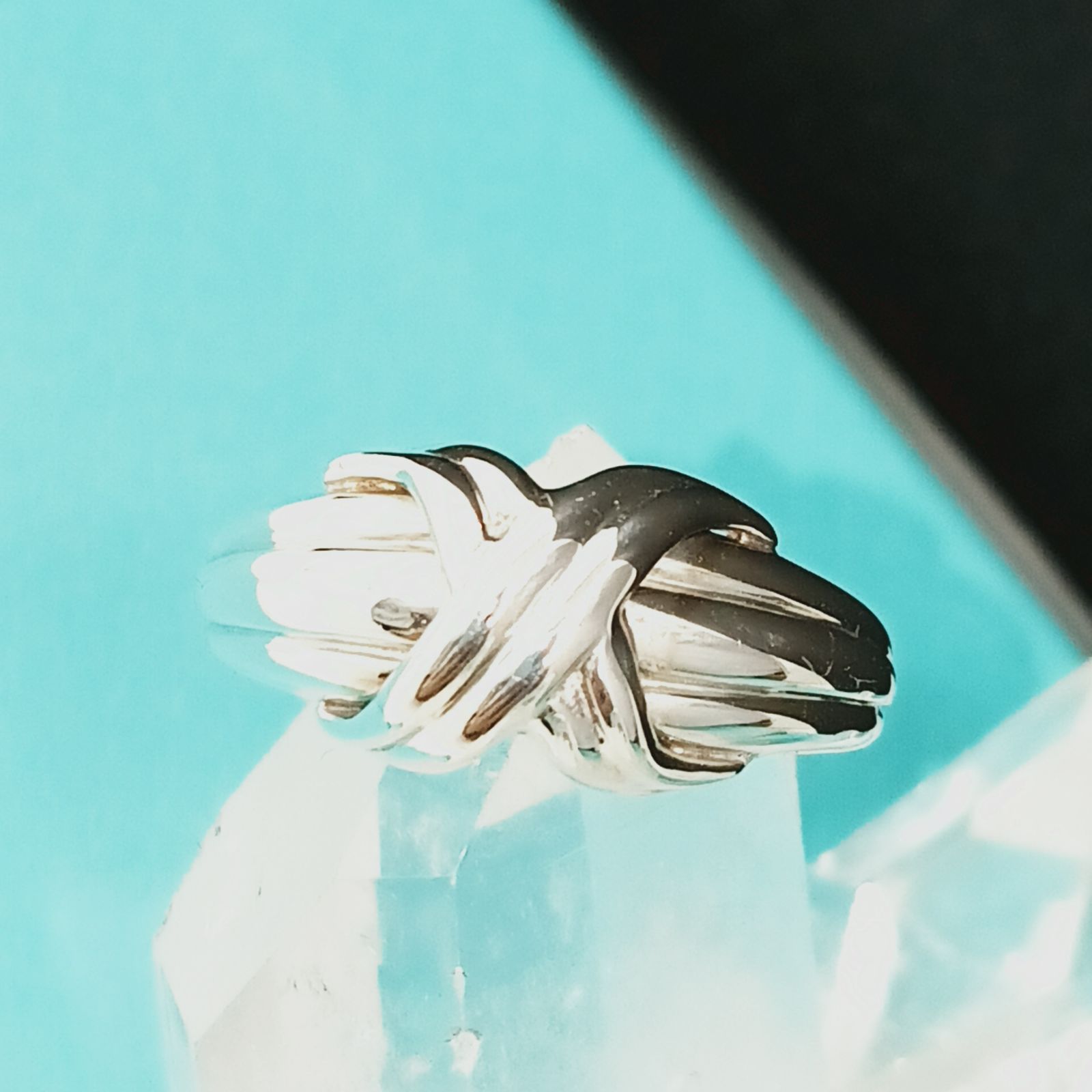 【美品】13号 ティファニー シグネチャークロス リング シルバー925 ティファニー シグネチャー クロス リング 13号 シルバー 925