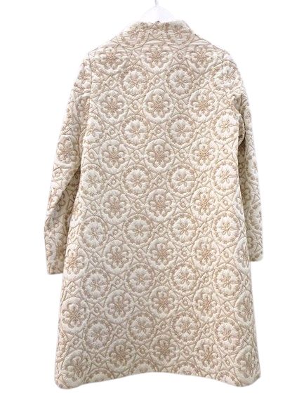シビラ SYBILLA コート 刺繍 中綿 アイボリー ピンクベージュ 上着