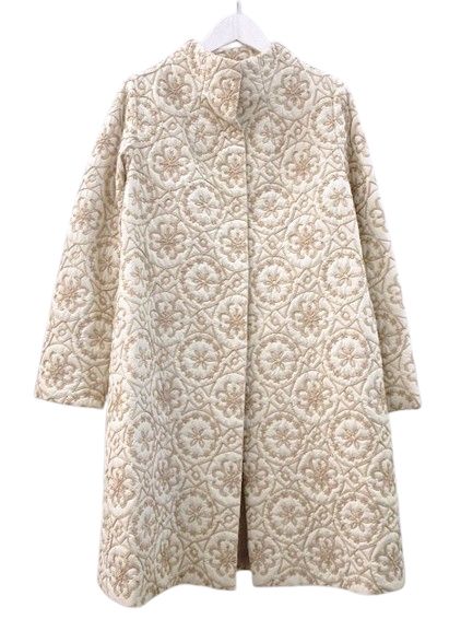 【新品】Sybilla　受注会　刺繍　ロングコート　限定　ベージュ シビラ SYBILLA コート 刺繍 中綿 アイボリー ピンクベージュ 上着