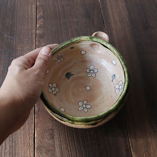 送料込【逢絢亭】茶道具 菓子鉢 高台鉢 美濃焼 織部 加藤芳右衛門 共箱入り 送料込【逢絢亭】茶道具 菓子鉢 高台鉢 美濃焼 織部 加藤芳右衛門 共