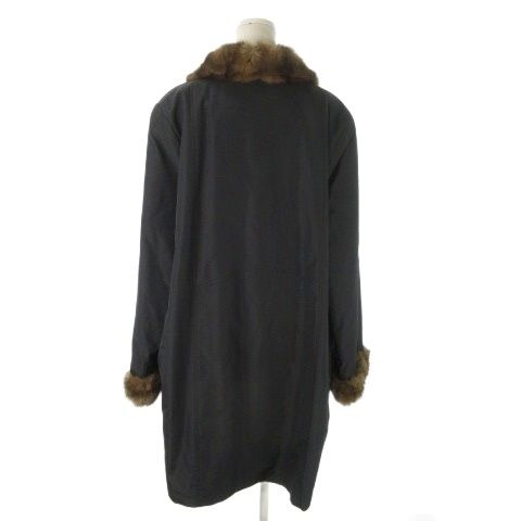 ションベール Chombert ウィーゼルファー コート 中綿 ロング ショール 黒 ブラック AO 16 GY 44