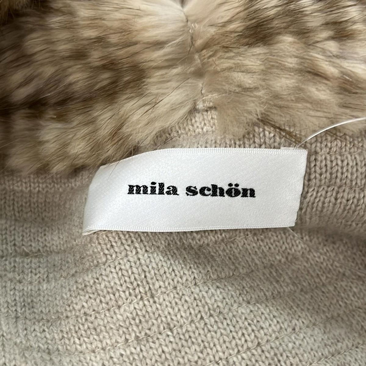 mila schon(ミラショーン) コート サイズM レディース - ベージュ 毛皮