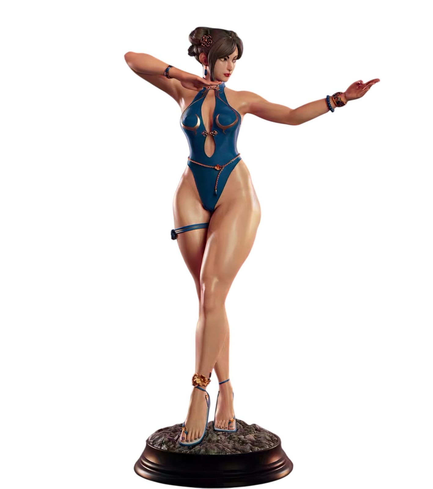 1 6 ガレージキット フィギュア 未塗装 ストリートファイター 春麗 水着モデル 34 cm