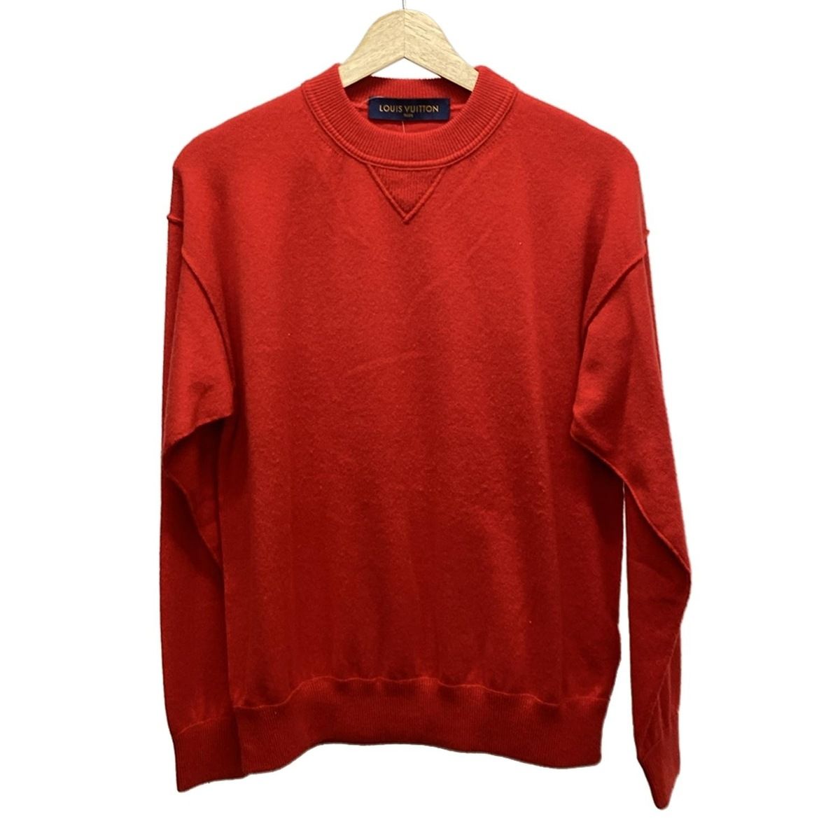 【美品】LOUIS VUITTON × Nemethコラボスウェット レッド LOUIS VUITTON(ルイヴィトン) 長袖セーター サイズXS メンズ美品