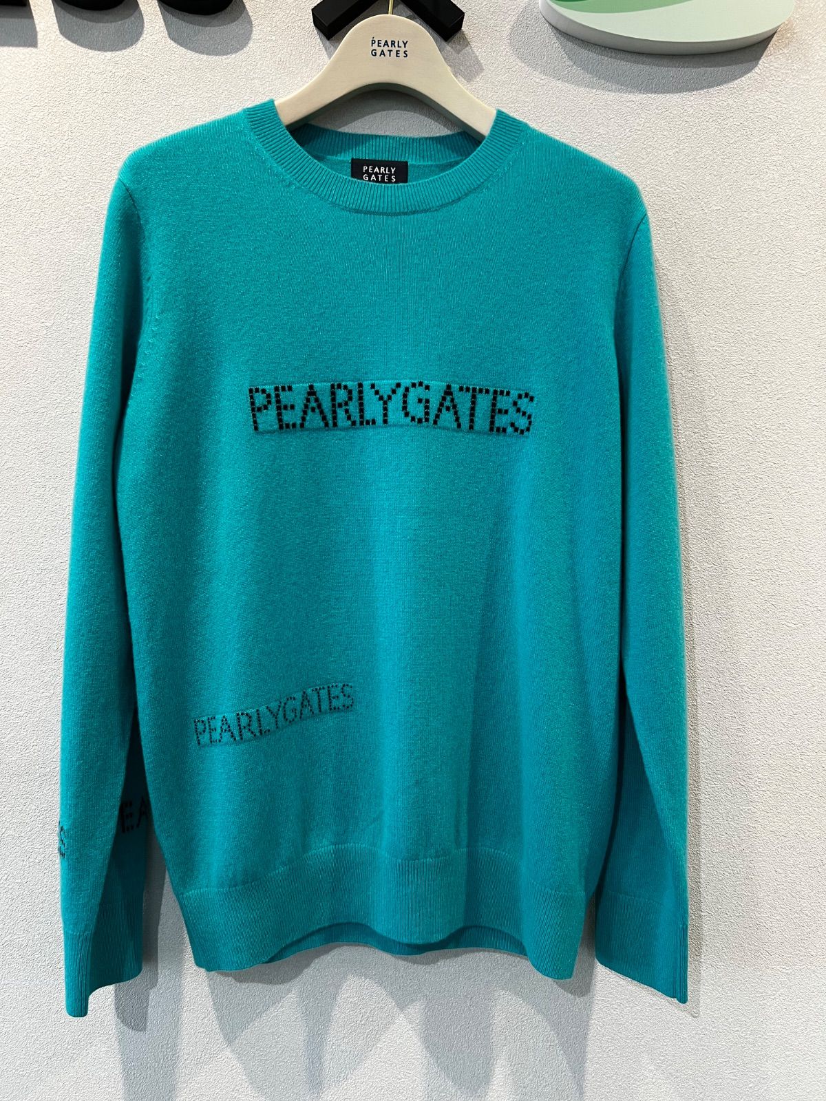 2025FW 新品タグ付10％OFF】PEARLY GATES 12G部分ジャガードカシミヤ