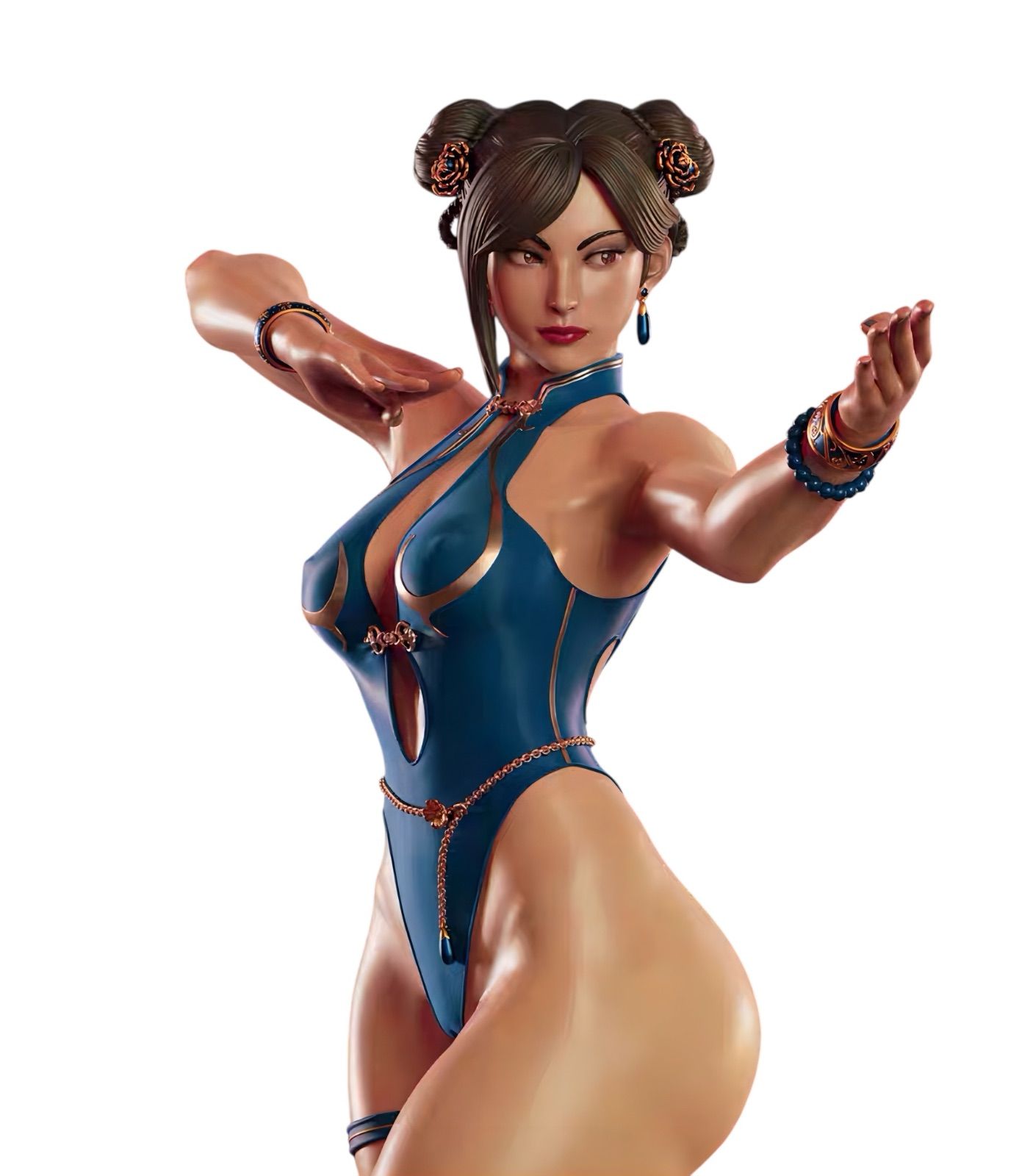 1 4 ガレージキット フィギュア 未塗装 ストリートファイター 春麗 水着モデル 50 cm