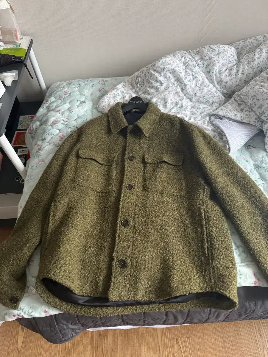 ザラ ウールジャケット オリーブグリーン L グリーン（緑）系 ZARA 