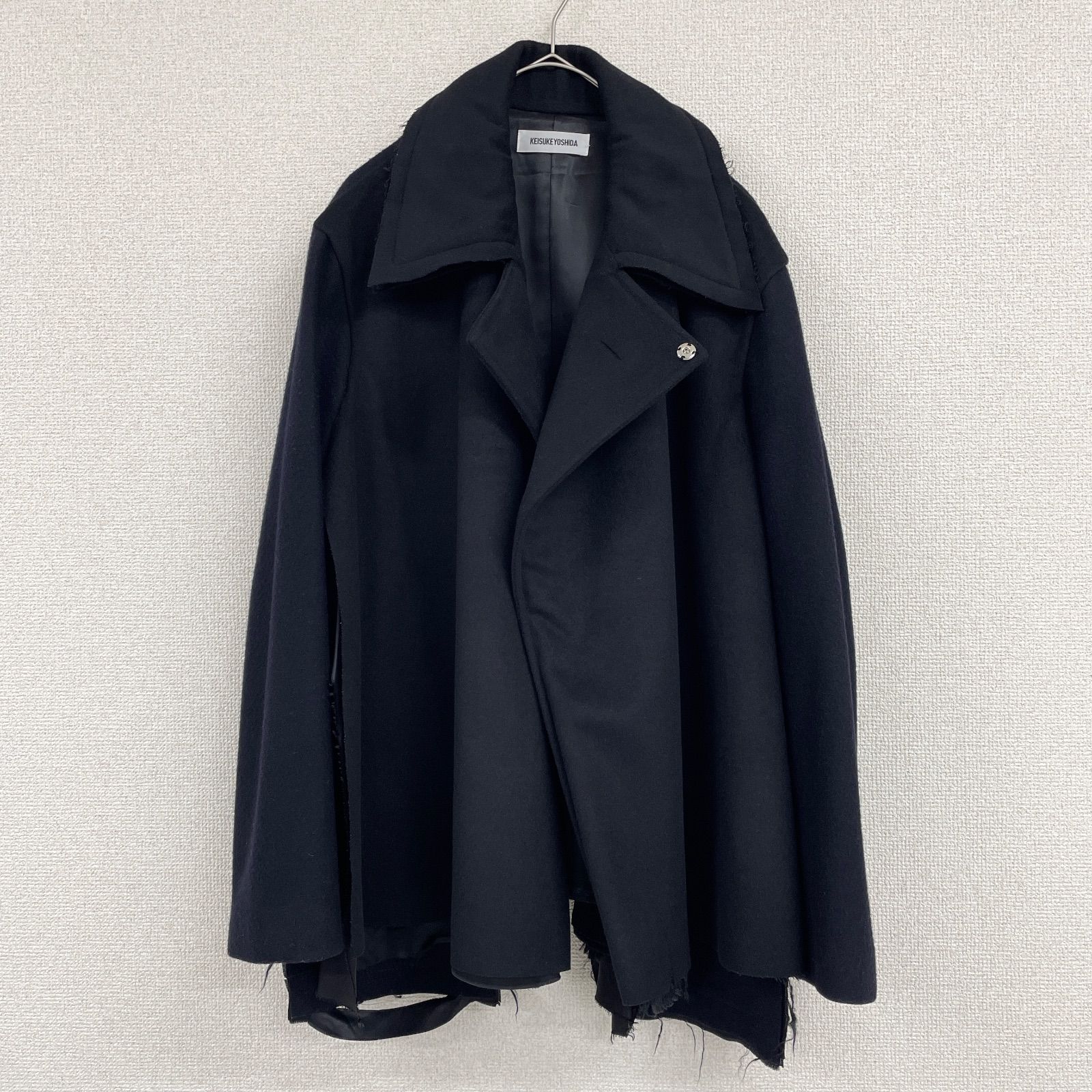 ジャケット・アウター keisuke yoshida back collar peacoat KEISUKE YOSHIDA ケイスケヨシダ レイヤードコート ウール ブラック