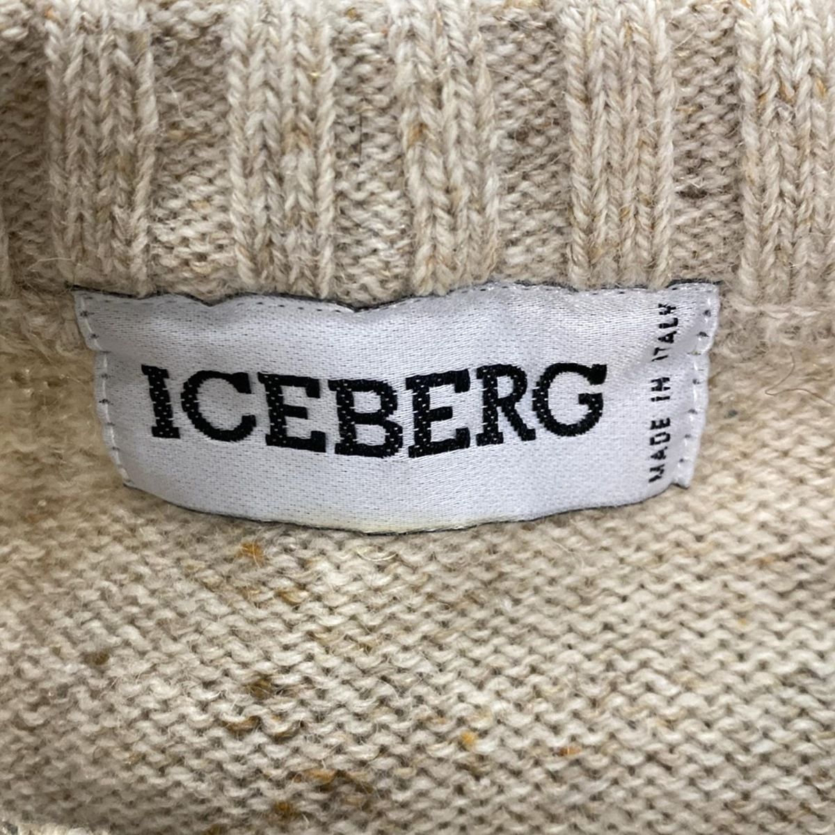 ICEBERG(アイスバーグ) 長袖セーター サイズL メンズ美品 - アイボリー