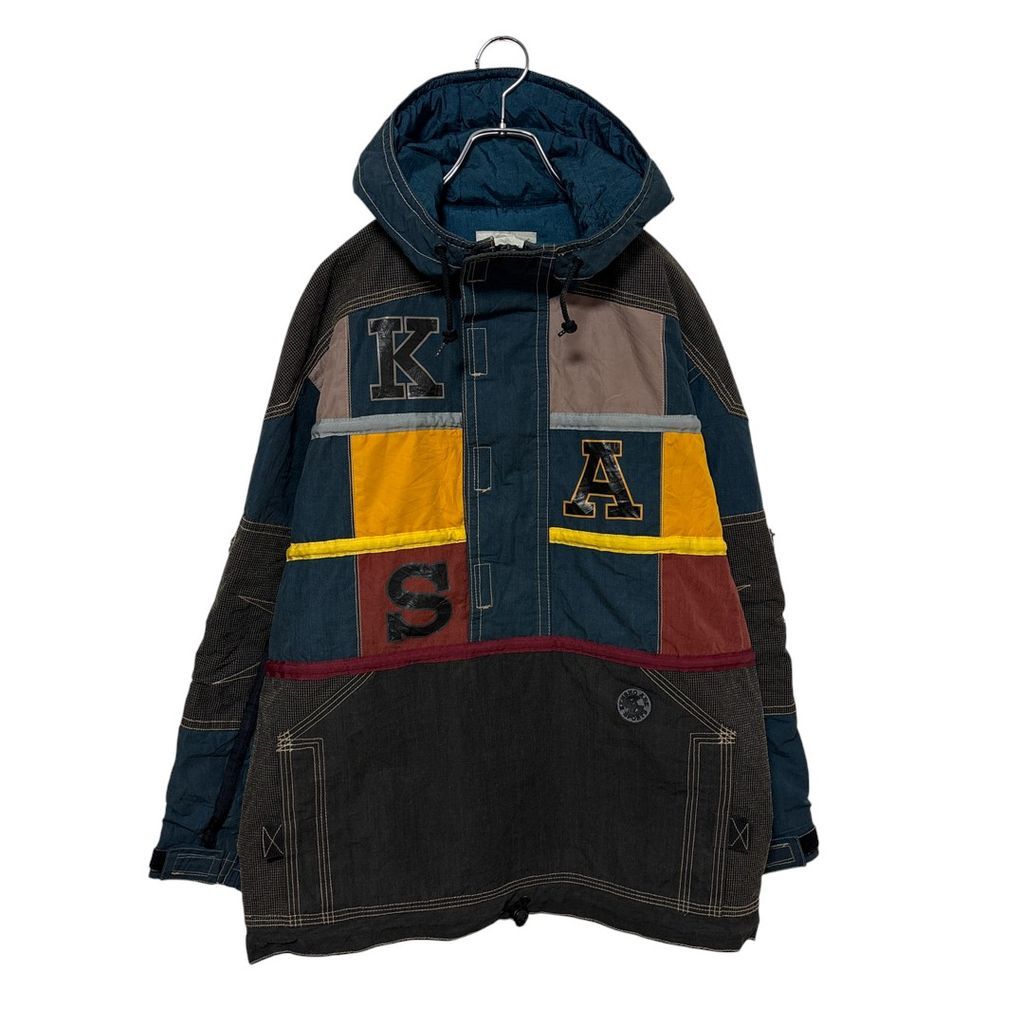 KENSHO ABE アルファベット 3 Mシンサレート アラミド混 スキー スノボー 中綿入りアノラックパーカー S 3901