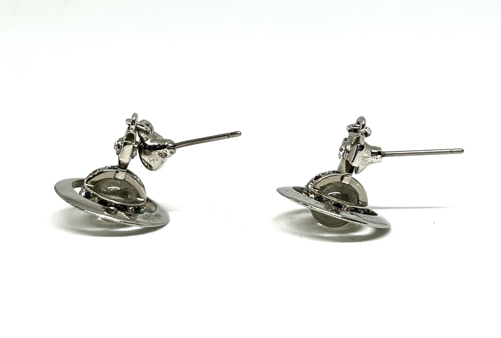 Vivienne Westwood｜ヴィヴィアンウエストウッド 3 D 立体 プチ オーブ ラインストーン ドロップ ピアス