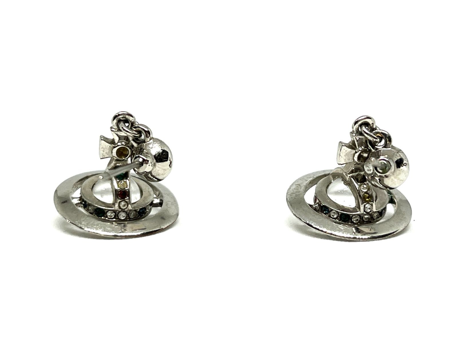  Vivienne Westwood｜ヴィヴィアンウエストウッド 3 D 立体 プチ オーブ ラインストーン ドロップ ピアス ピアス(両耳用) アクセサリー