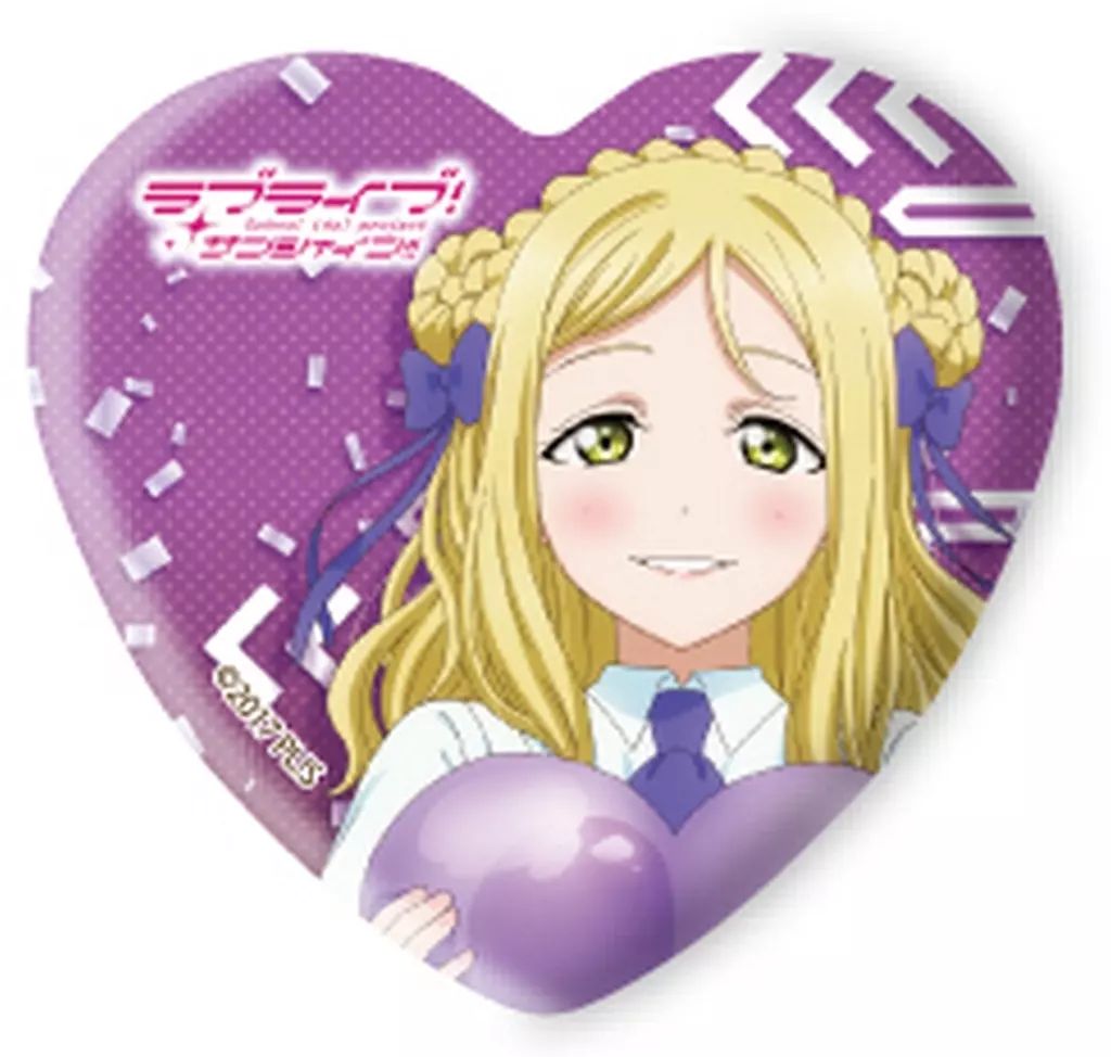 中古】バッジ・ビンズ 小原鞠莉 「ラブライブ!サンシャイン!! ハート型