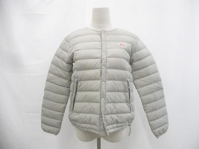 ダントン DANTON クルーネック インナーダウンジャケット JD-8748 36 ベージュ レディース