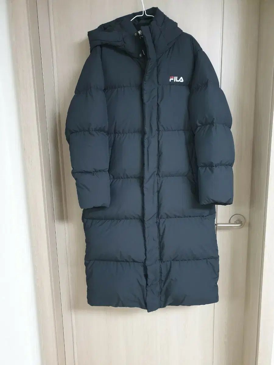 FILA フィラ ロングダウンジャケット ブラックㅡグースダウン